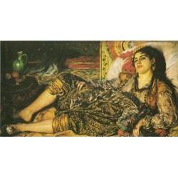 Woman of Algiers 1870 by Pierre Auguste Renoir-Art gallery oil...