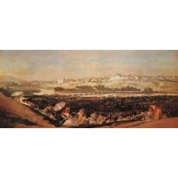 Festival at the Meadow of San Isadore by Francisco de Goya-Art...