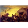 Fight at the Cock Inn by Francisco de Goya-Art gallery oil...