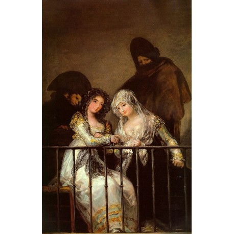 Francisco José de Goya -Majas On A Balcony-Art gallery oil painting reproductions