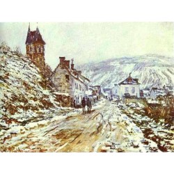 The Road to Vetheuil by Claude Oscar Monet - Art gallery oil...