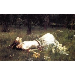 Ophelia 1889 by John William Waterhouse-Art gallery oil painting...