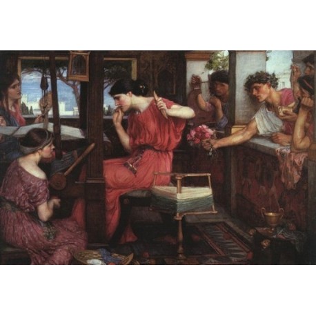 Penelope and the Suitors 1912 by John William Waterhouse -Art...