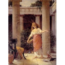 Peristyle by  John William Waterhouse -Art gallery oil painting...