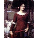 The Lady Clare 1900 by John William Waterhouse-Art gallery oil...