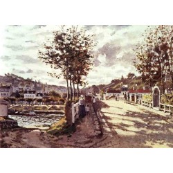 The Seine at Bougival by Claude Oscar Monet - Art gallery oil...