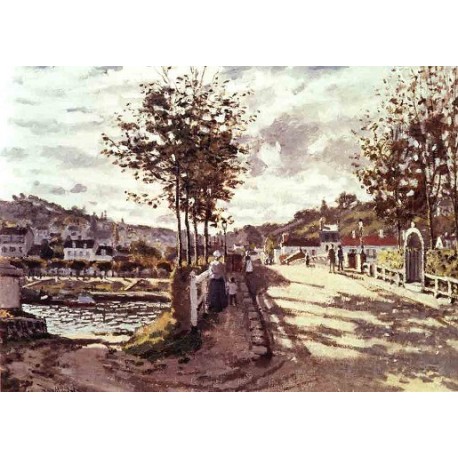 The Seine at Bougival by Claude Oscar Monet - Art gallery oil...