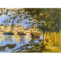 The Seine River by Claude Oscar Monet - Art gallery oil painting...