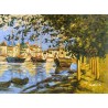 The Seine River by Claude Oscar Monet - Art gallery oil painting...
