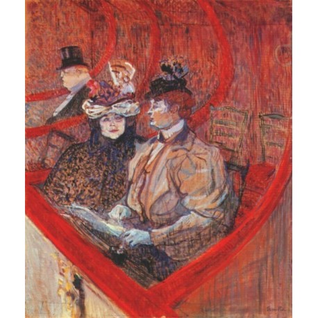 A Box at the Theater by Henri  de Toulouse-Lautrec-Art gallery oil painting reproductions