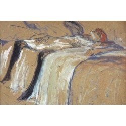 Alone by Henri de Toulouse-Lautrec-Art gallery oil painting...