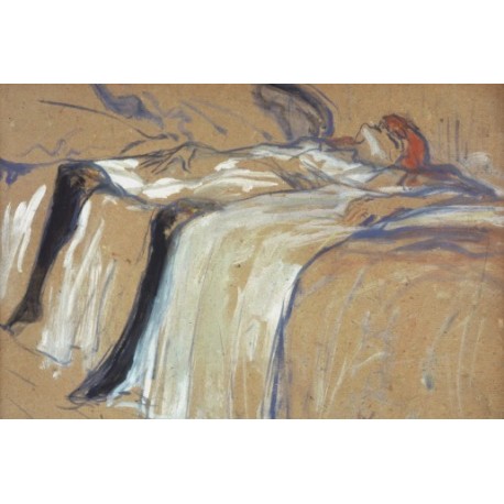 Alone by Henri de Toulouse-Lautrec-Art gallery oil painting reproductions