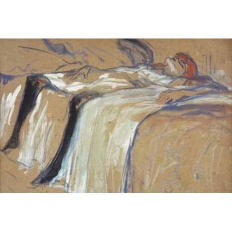 Alone by Henri de Toulouse-Lautrec-Art gallery oil painting...