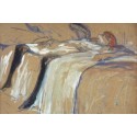 Alone by Henri de Toulouse-Lautrec-Art gallery oil painting...