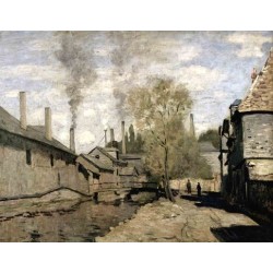 The Stream of Robec Rouen by Claude Oscar Monet - Art gallery oil painting reproductions