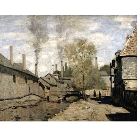 The Stream of Robec Rouen by Claude Oscar Monet - Art gallery oil...
