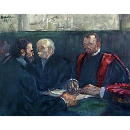 An Examination at the Faculty of Medicine, Paris by Henri de Toulous-Lautrec-Art gallery oil painting reproductions