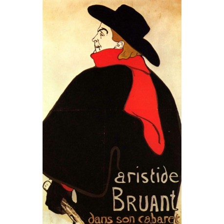 Artistide Bruant dans son Cabaret by Henri de Toulouse-Lautrec-Art...