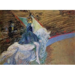 At the Cirque Fernando, Rider on a White Horse by Henri de...