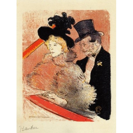 At the Concert by Henri de Toulouse-Lautrec-Art gallery oil...
