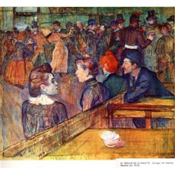 At the Moulin de la Galette Dance 1889 by Henri de...