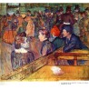 At the Moulin de la Galette Dance 1889 by Henri de Toulouse-Lautrec-Art gallery oil painting reproductions