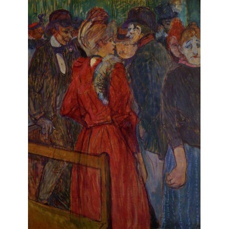 At the Moulin de la Galette by Henri de Toulouse-Lautrec-Art gallery oil painting reproductions