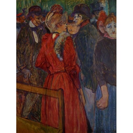 At the Moulin de la Galette by Henri de Toulouse-Lautrec-Art...
