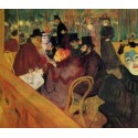 At The Moulin Rouge by Henri de Toulouse-Lautrec-Art gallery oil...