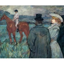 At the Races by Henri de Toulouse-Lautrec-Art gallery oil...