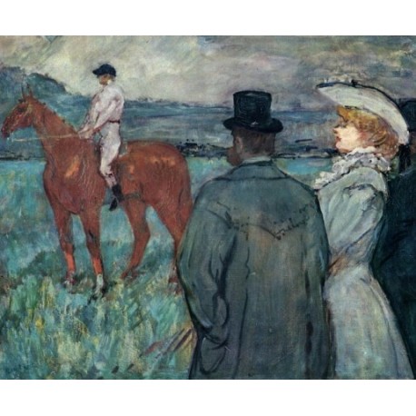 At the Races by Henri de Toulouse-Lautrec-Art gallery oil...