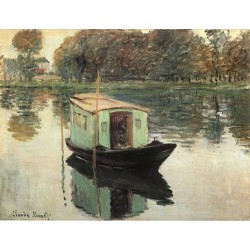 The Studio Boat by Claude Oscar Monet - Art gallery oil painting...