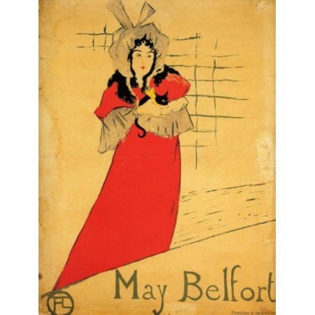 May Belfort 1895 by Henri de Toulouse Lautrec-Art gallery oil painting reproductions