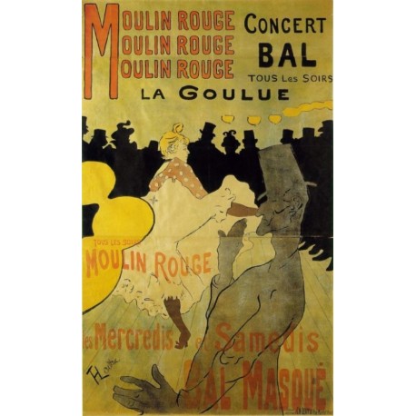 Moulin Rouge 1891 by Henri de Toulouse-Lautrec-Art gallery oil...