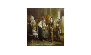 judaic art oil paintings by category -jewish life