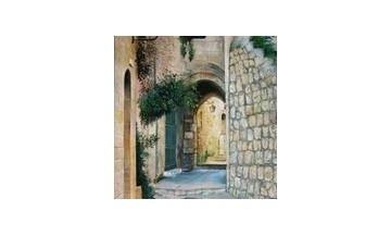 Jerusalem Street Paintings | Old City Art on Canvas | Judaica-Art.com