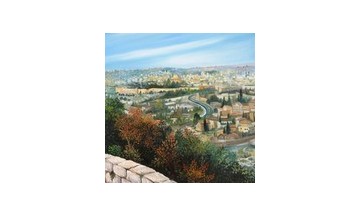 judaic art oil paintings by category - jerusalem views.