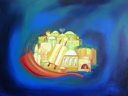 Jerusalem abstract modern oil painting