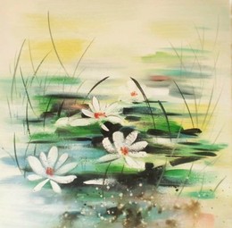 Lilly Pond oil painting