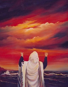 Praying by the sea modern oil painting